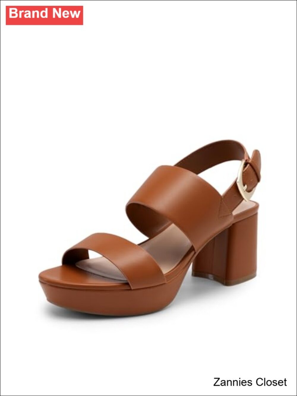 ✨ DREAM PAIRS Women's Chunky Wedge Heel Platform Sandals Faux Leather